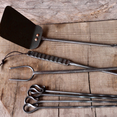 "Grill-Marked" BBQ Grill Set