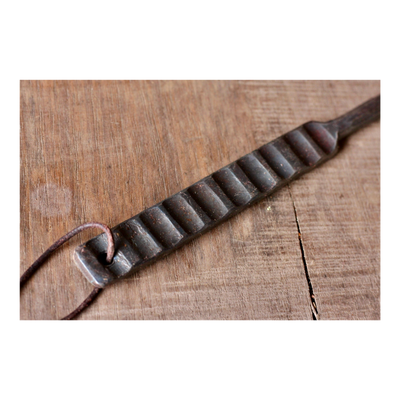 Pigtail Meat Flipper: "Grill-Marked" Handle